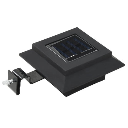 Zahradní Solární Lampy 12 Ks Led Čtvercové 12 Cm Černé