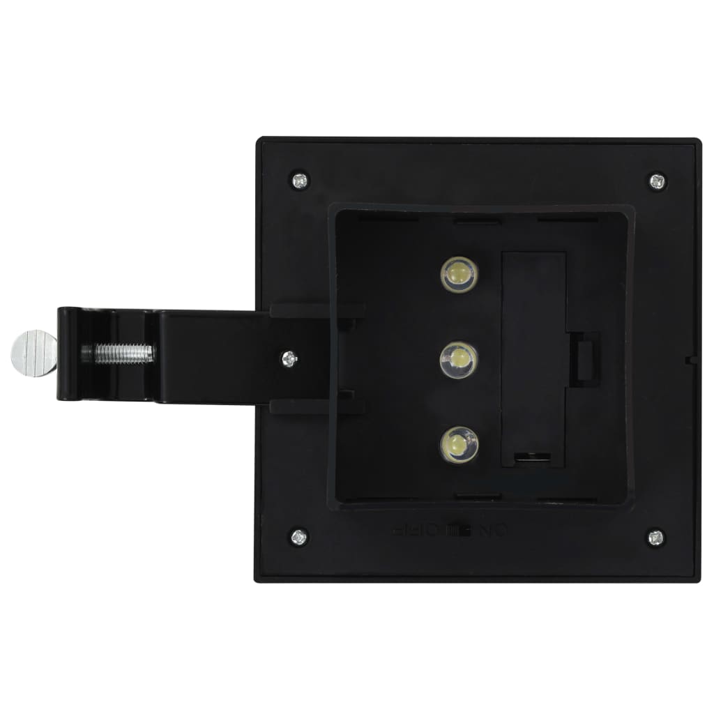 Zahradní Solární Lampy 12 Ks Led Čtvercové 12 Cm Černé