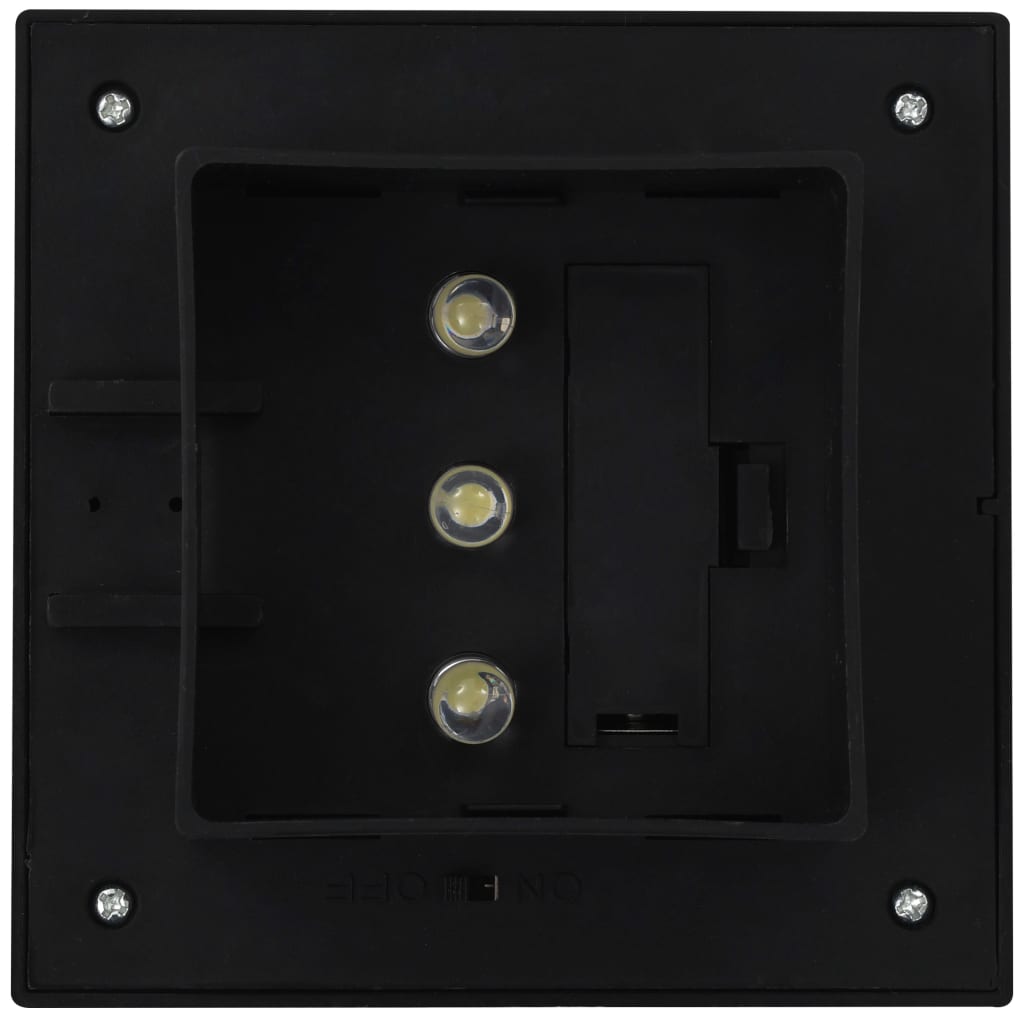 Zahradní Solární Lampy 12 Ks Led Čtvercové 12 Cm Černé