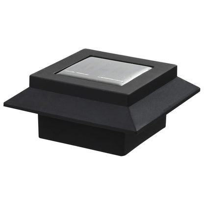 Zahradní Solární Lampy 12 Ks Led Čtvercové 12 Cm Černé