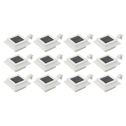 Zahradní Solární Lampy 12 Ks Led Čtvercové 12 Cm Černé