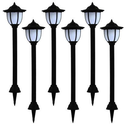 Zahradní Solární Lampy 6 Ks Led Černé