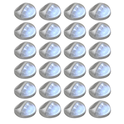 Zahradní Nástěnné Solární Lampy Led 12 Ks Kulaté Černé