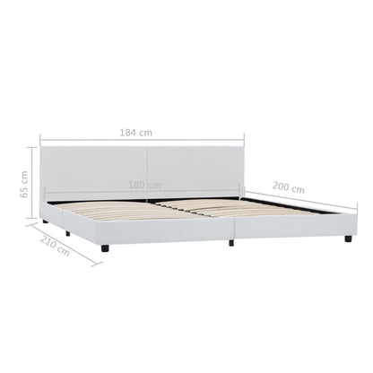 Rám Postele Bílý Umělá Kůže 180 X 200 Cm