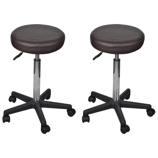 Kancelářské stoličky 2 ks hnědé 35,5x84 cm umělá kůže
