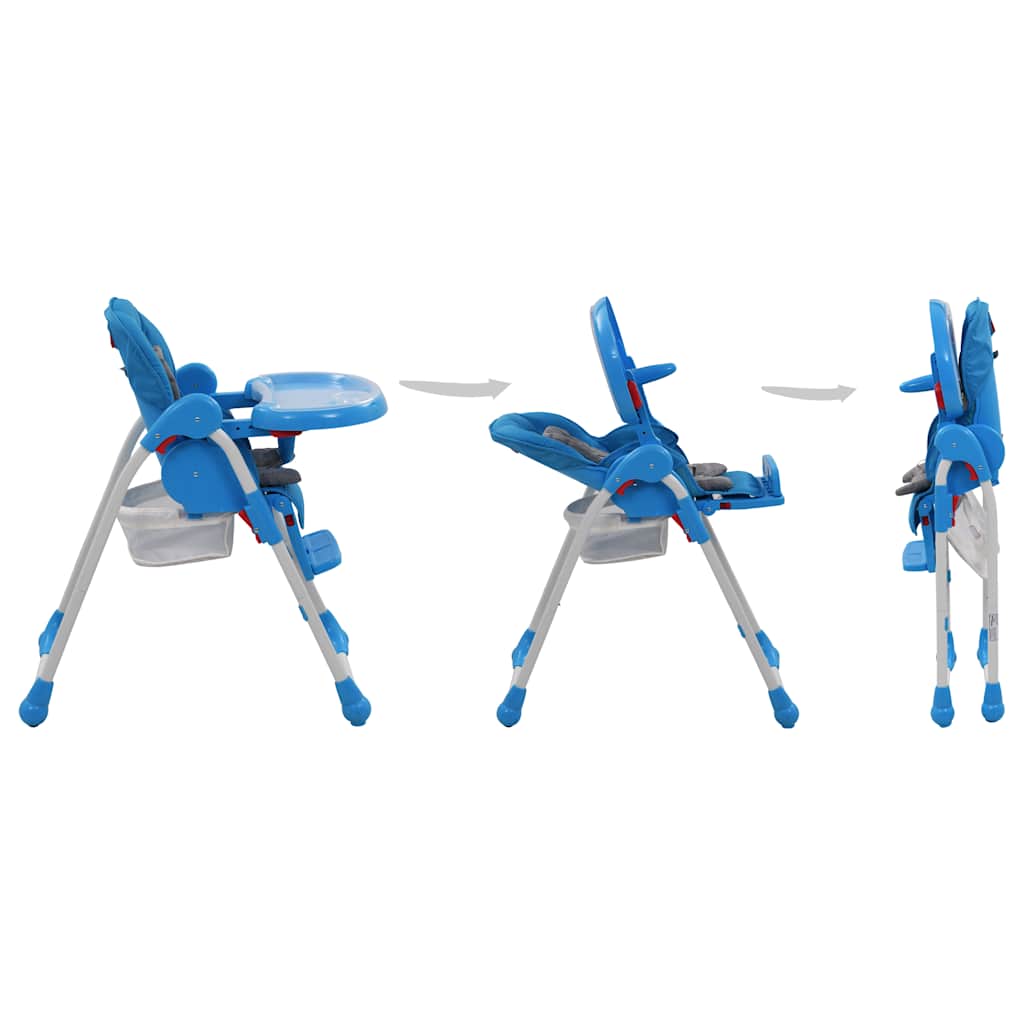 Dětská Jídelní Židlička Modro-Šedá