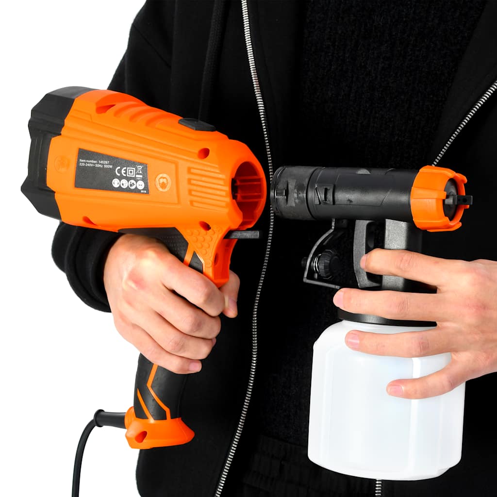 Elektrická Malířská Stříkací Pistole 3 Vel. Trysek 500 W 800 Ml