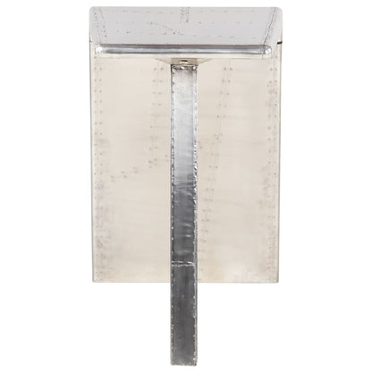 Letecký Psací Stůl Stříbrný 112 X 50 X 76 Cm Kov