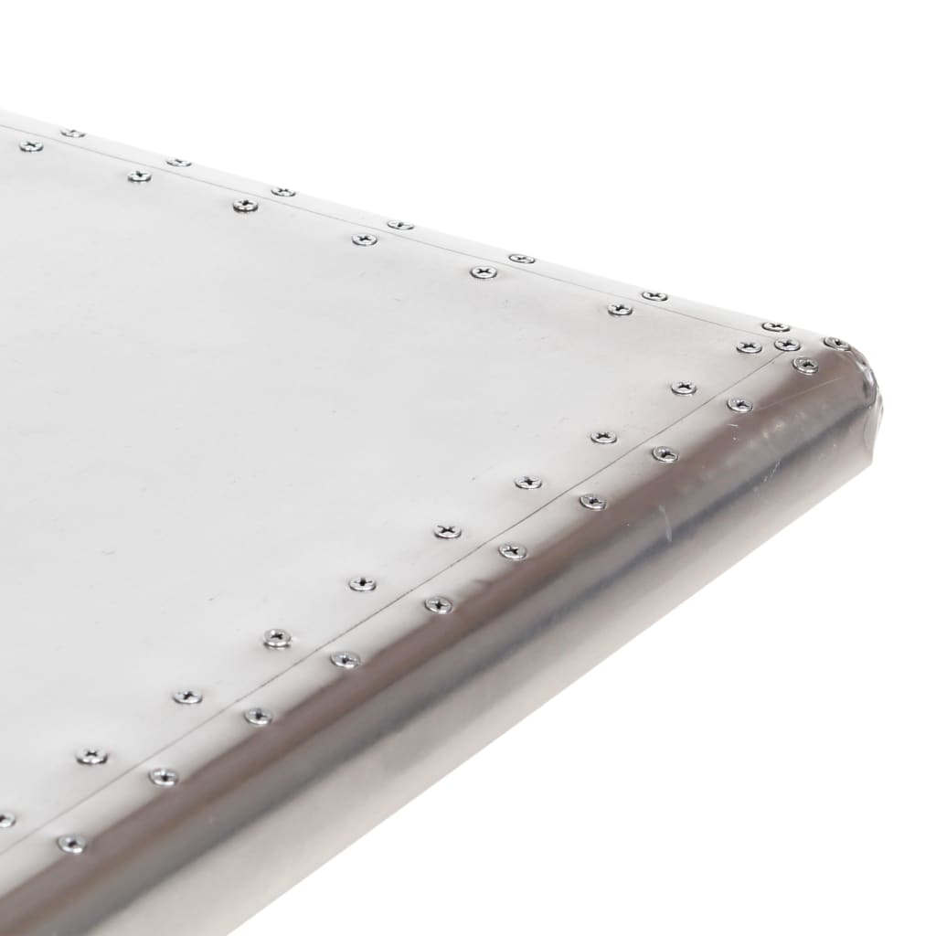 Letecký Psací Stůl Stříbrný 112 X 50 X 76 Cm Kov