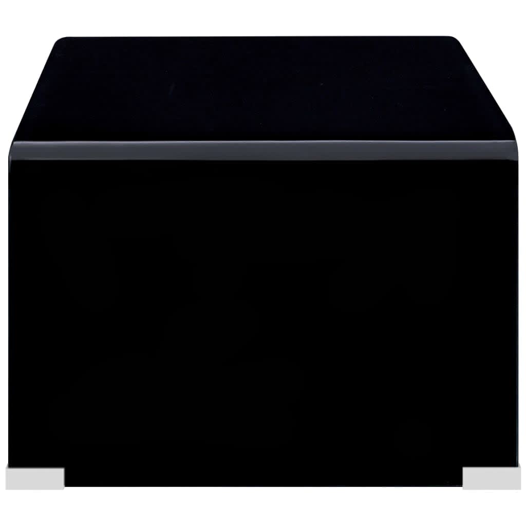 Konferenční Stolek Černý 98 X 45 X 31 Cm Tvrzené Sklo