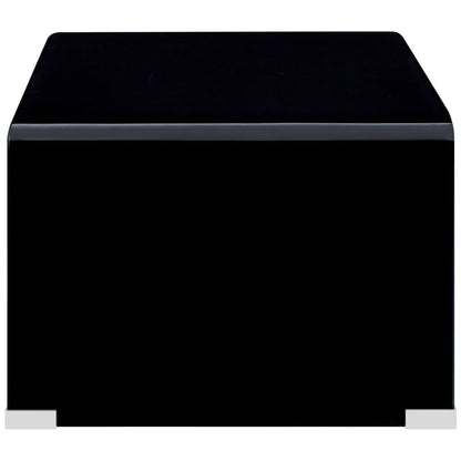 Konferenční Stolek Černý 98 X 45 X 31 Cm Tvrzené Sklo