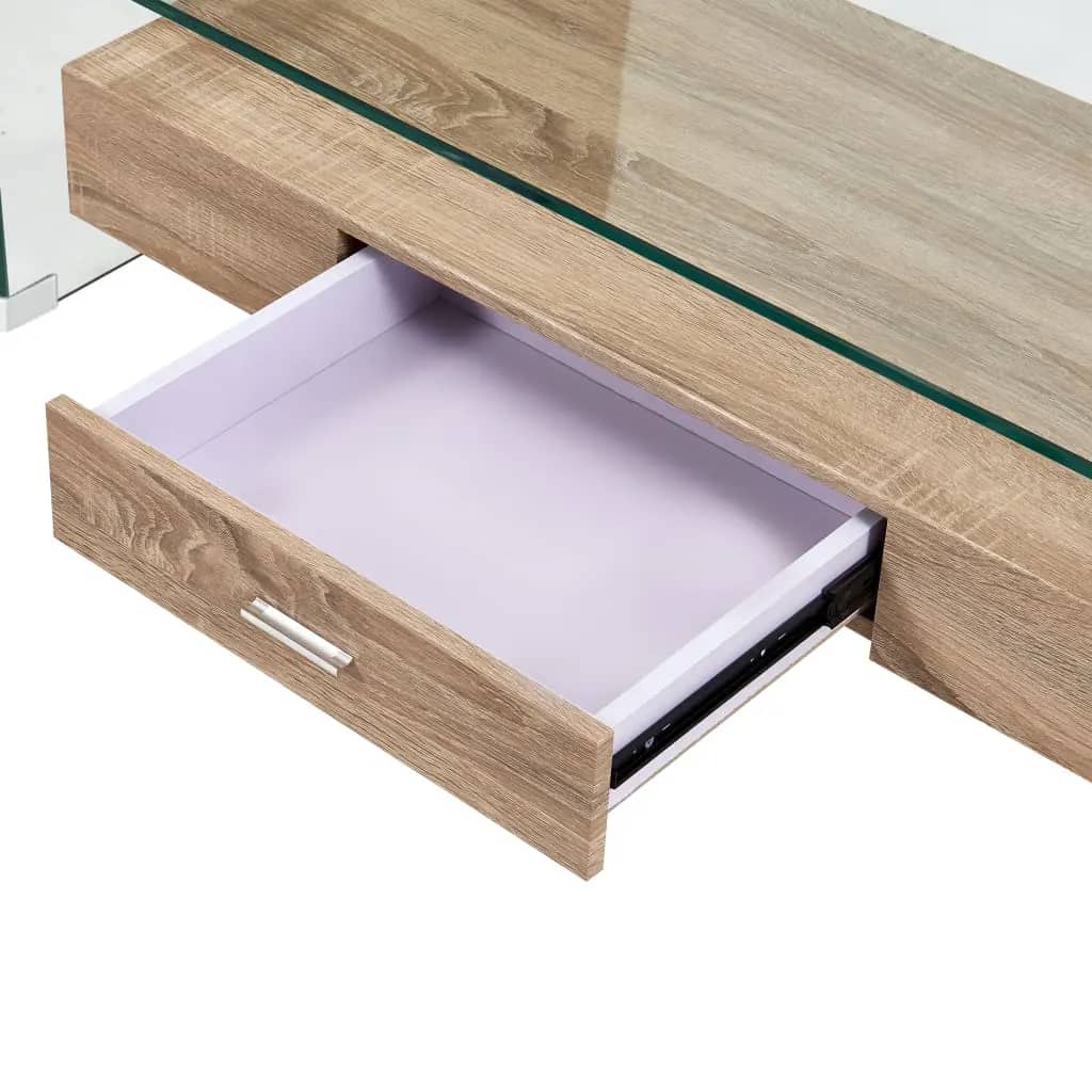 Konferenční Stolek Čirý 98 X 45 X 31 Cm Tvrzené Sklo