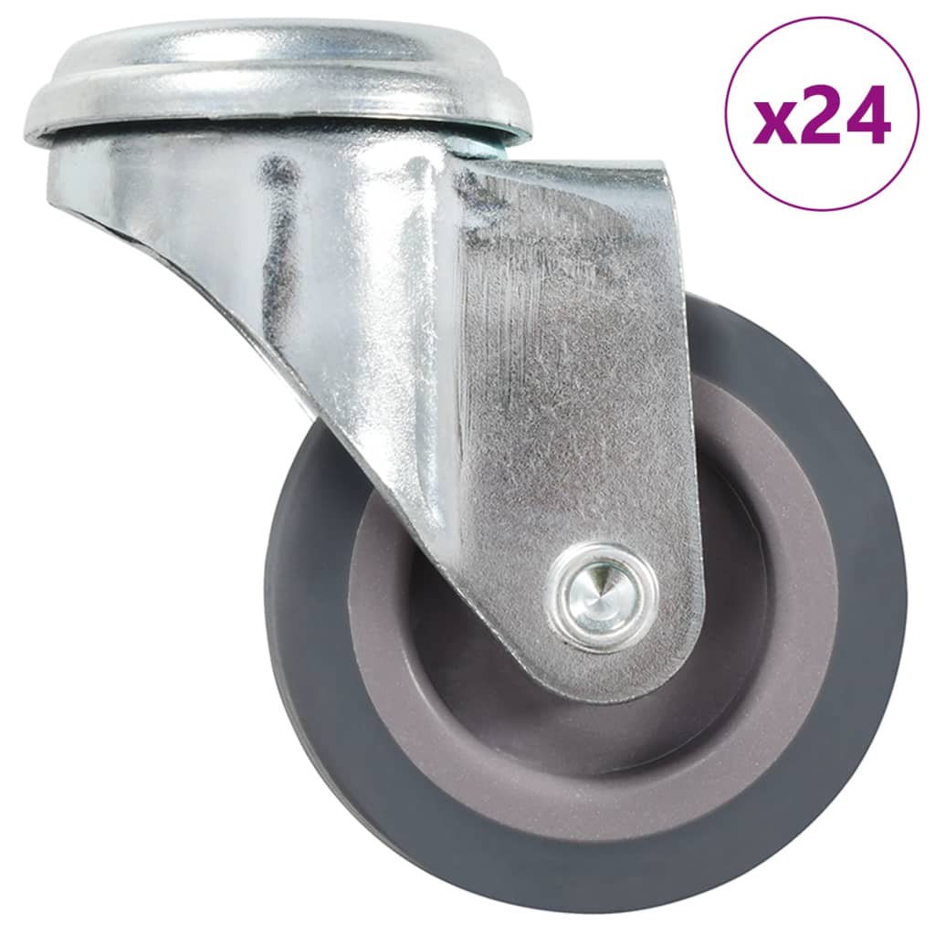24 Ks Otočná Kolečka S Otvorem Pro Šroub 50 Mm