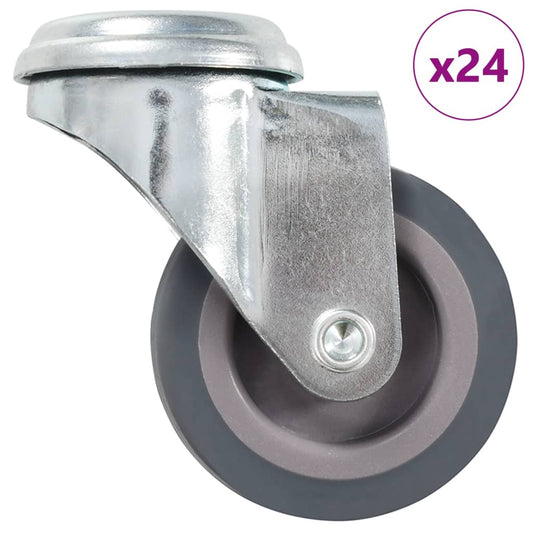 24 Ks Otočná Kolečka S Otvorem Pro Šroub 50 Mm