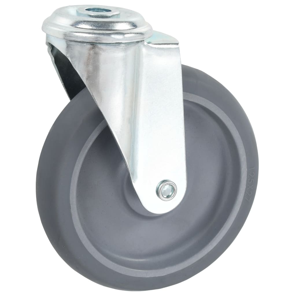 8 Ks Otočná Kolečka S Otvorem Pro Šroub 125 Mm