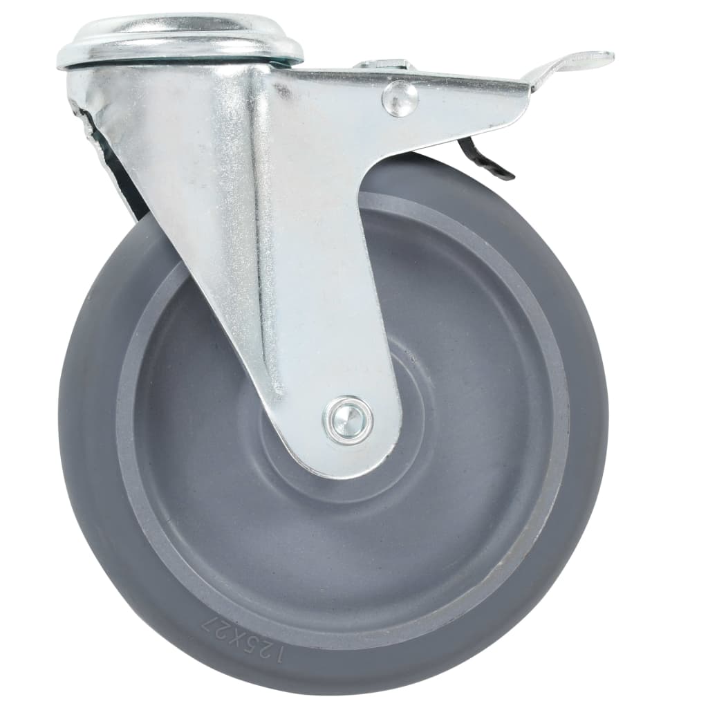 12 Ks Otočná Kolečka S Otvorem Pro Šroub 125 Mm