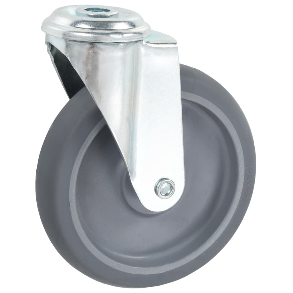 8 Ks Otočná Kolečka S Otvorem Pro Šroub 125 Mm