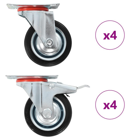 8 Ks Otočná Kolečka 75 Mm