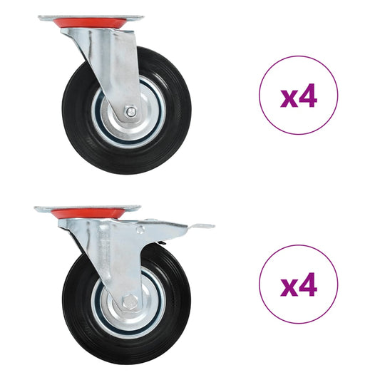 8 Ks Otočná Kolečka 125 Mm