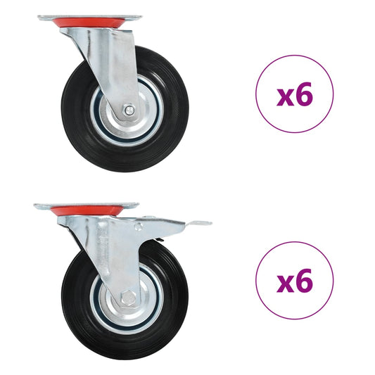 12 Ks Otočná Kolečka 125 Mm