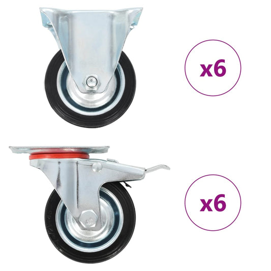 12 Ks Pojezdová Kolečka 75 Mm