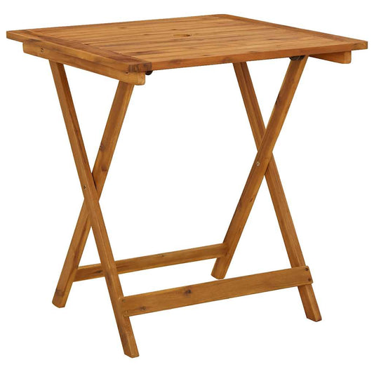 Skládací Zahradní Stůl 70 X 70 X 75 Cm Masivní Akáciové Dřevo