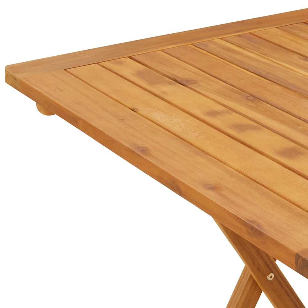 Skládací Zahradní Stůl 70 X 70 X 75 Cm Masivní Akáciové Dřevo