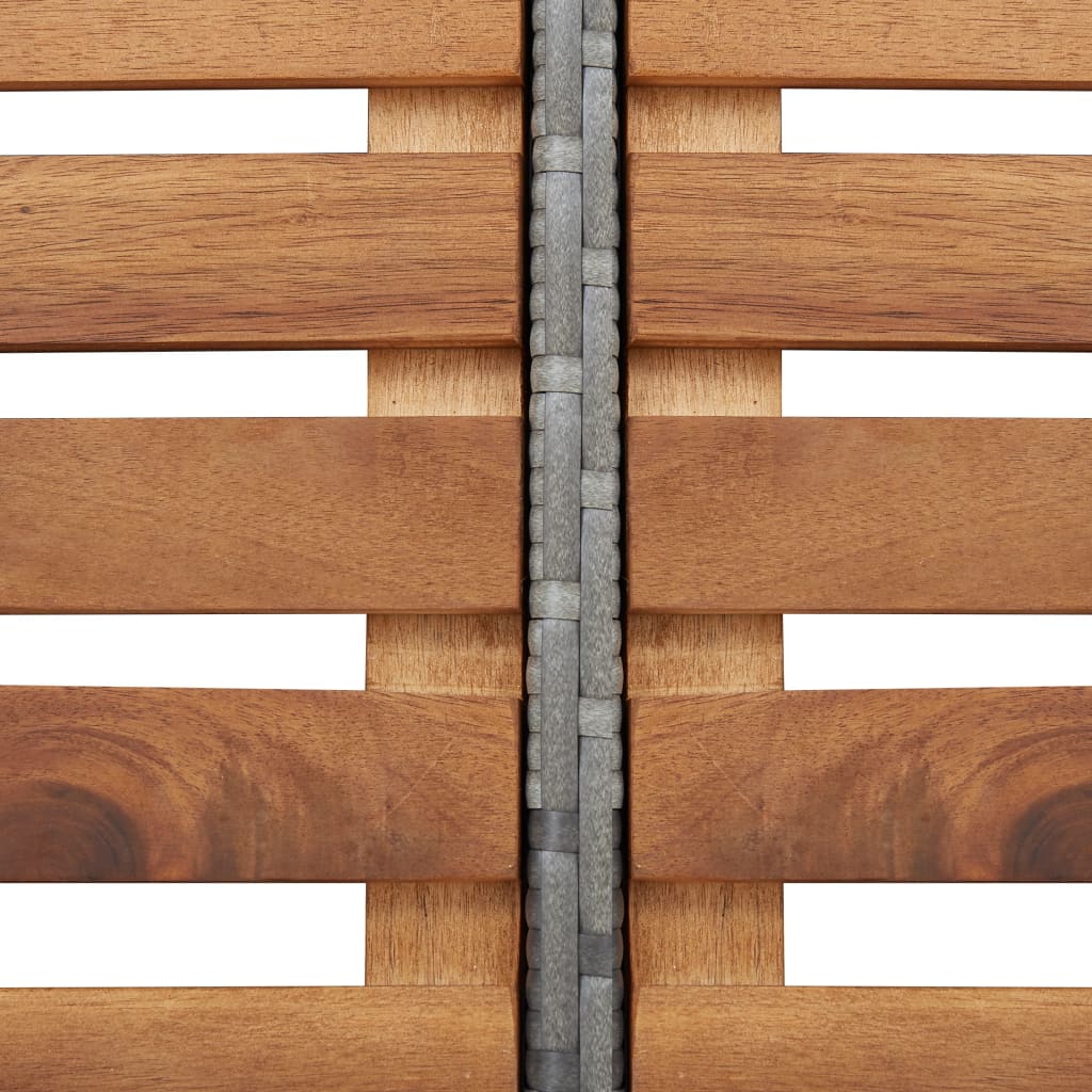 Čtvercová Obruba K Vířivce Šedá 268 X 268 X 55 Cm Polyratan