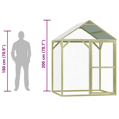Klec Pro Kuřata 1,5 X 1,5 X 2 M Impregnovaná Borovice