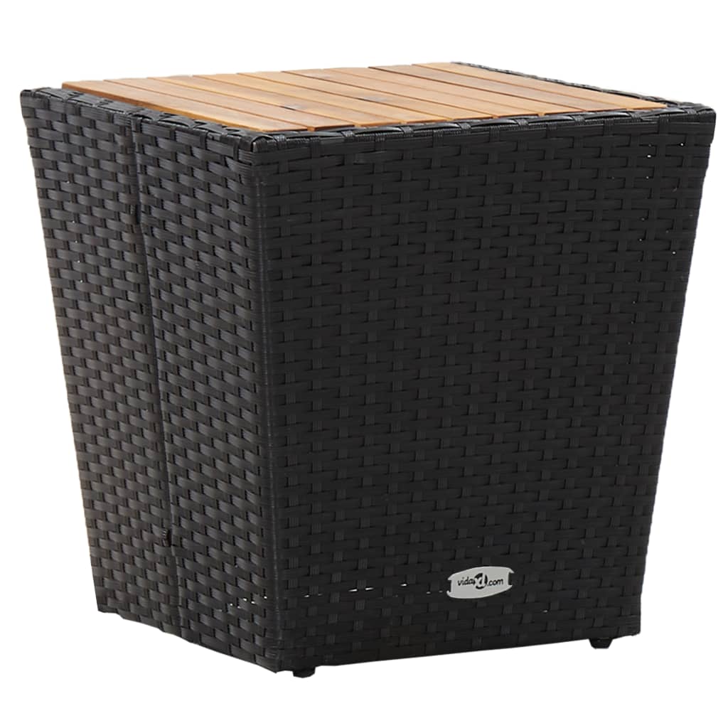 Čajový Stolek Béžový 41,5X41,5X44 Cm Polyratan A Tvrzené