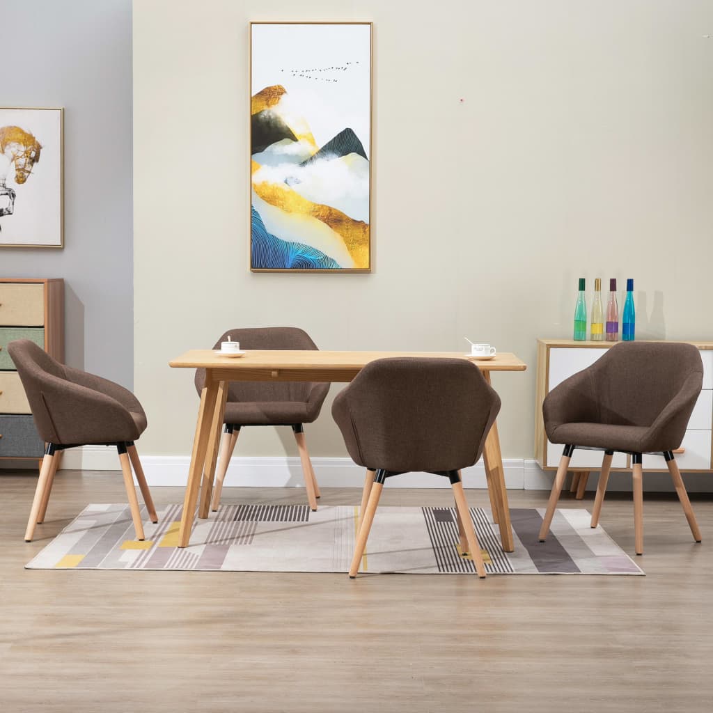 Jídelní Židle 2 Ks Žluté Textil