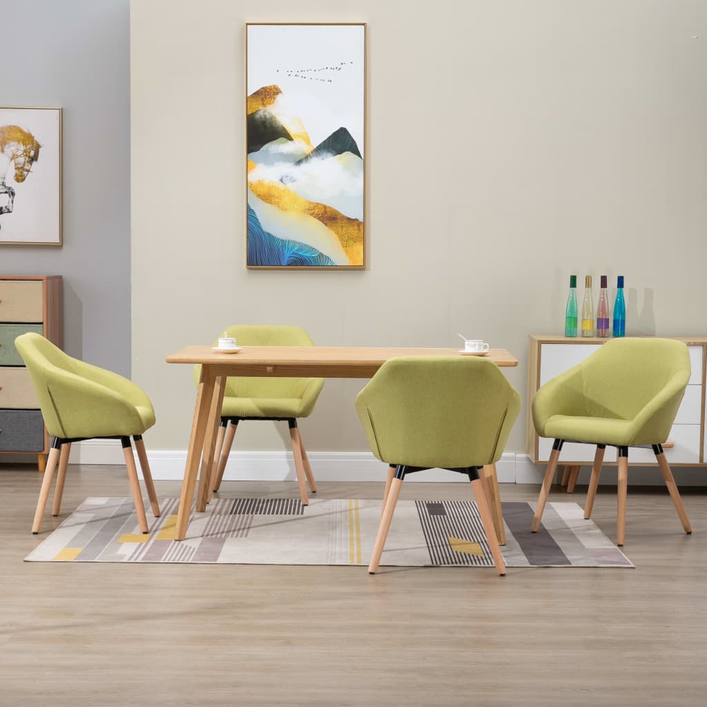 Jídelní Židle 2 Ks Žluté Textil