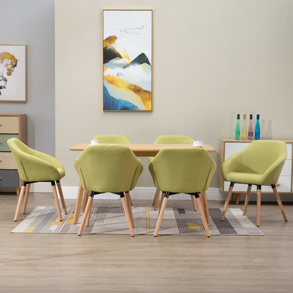 Jídelní Židle 2 Ks Žluté Textil