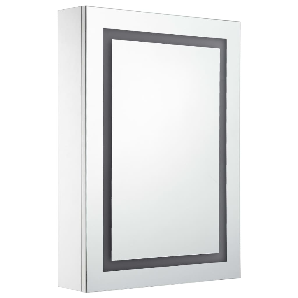 Led Koupelnová Skříňka Se Zrcadlem 50 X 13 X 70 Cm Hnědá