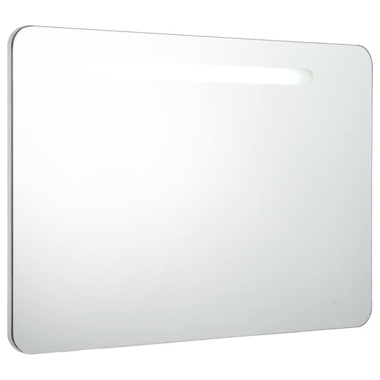 Led Koupelnová Skříňka Se Zrcadlem 80 X 9,5 X 55 Cm