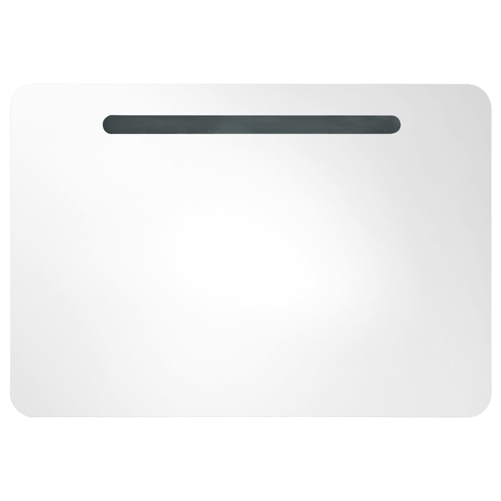 Led Koupelnová Skříňka Se Zrcadlem 80 X 9,5 X 55 Cm