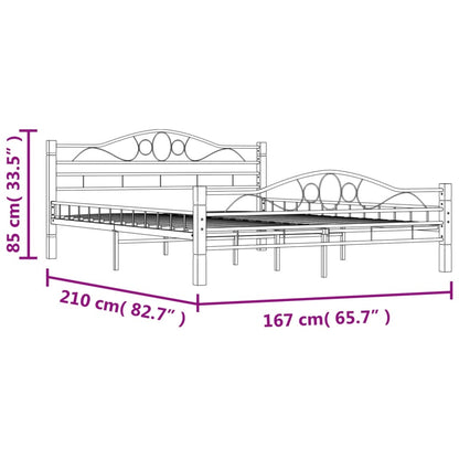 Rám Postele Černý Kovový
