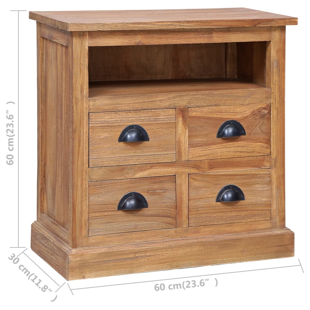 Vodaxl Odkládací Skříňka 60 X 30 X 60 Cm Masivní Teak