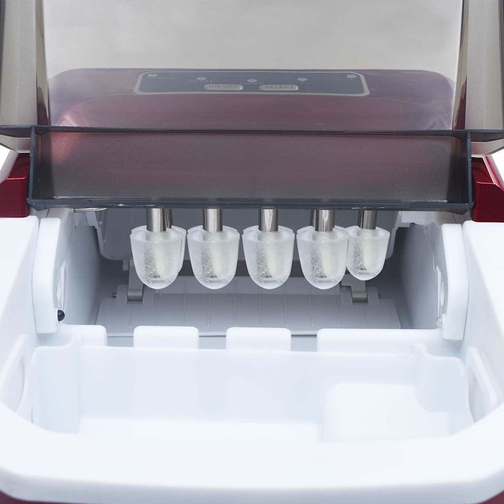 Výrobník Ledových Kostek Červený 1,4 L 15 Kg/24 H