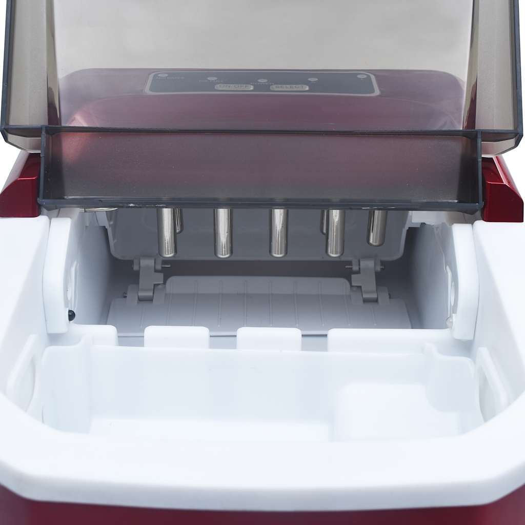 Výrobník Ledových Kostek Červený 1,4 L 15 Kg/24 H