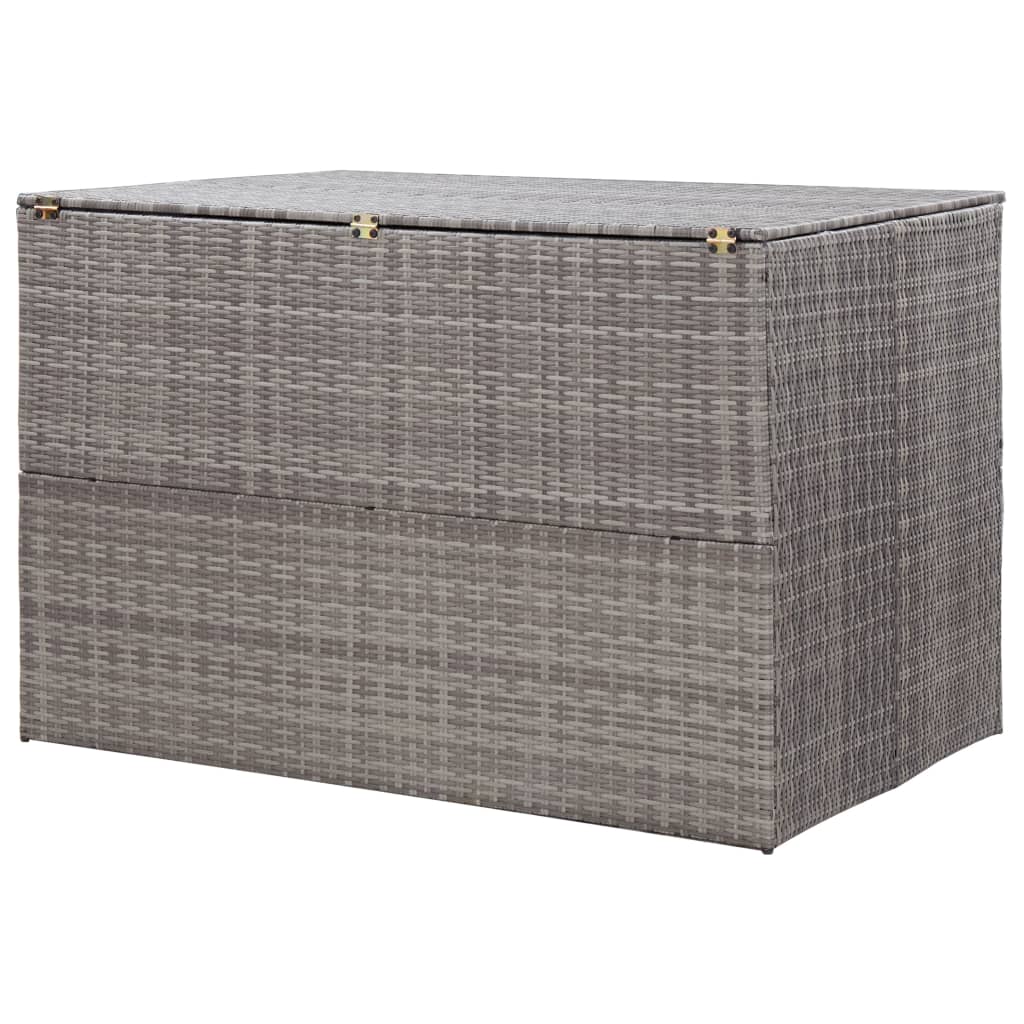 Zahradní Úložný Box Šedý 150 X 100 X 100 Cm Polyratan