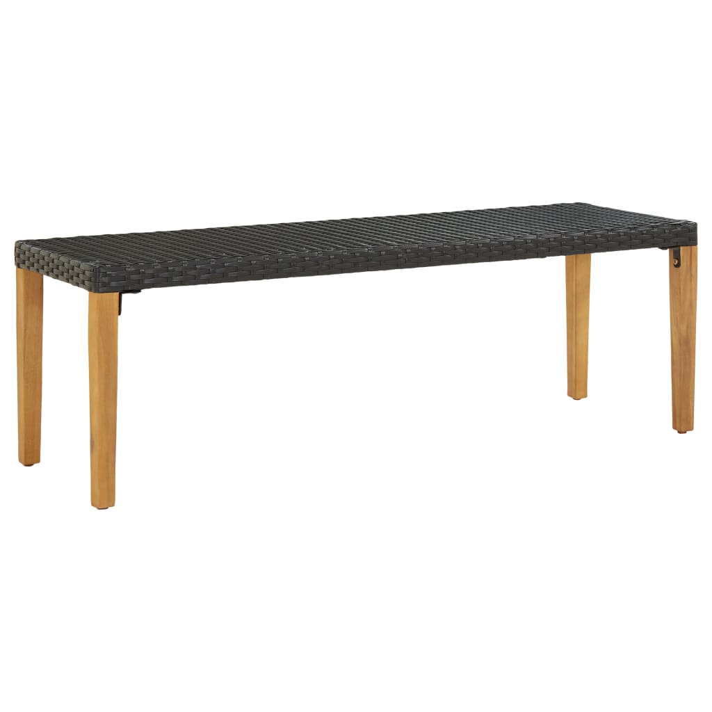 Zahradní Lavice 80 Cm Polyratan Šedá