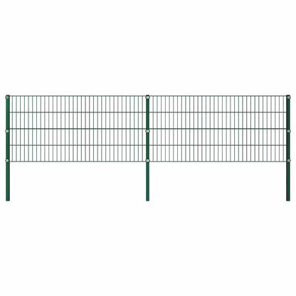 Plotový Panel Se Sloupky Železný 522 X Zelený