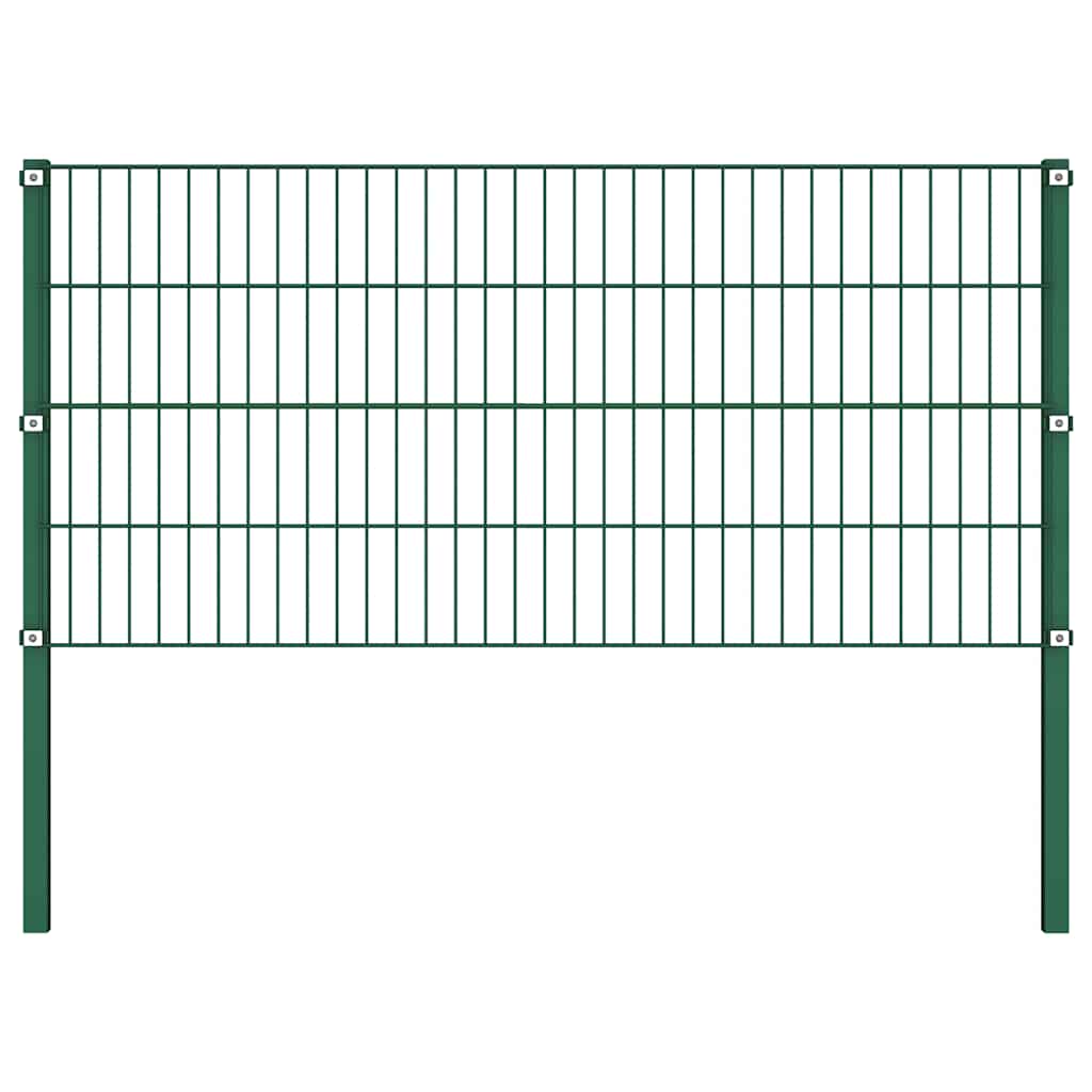 Plotový Panel Se Sloupky Železný 522 X Zelený
