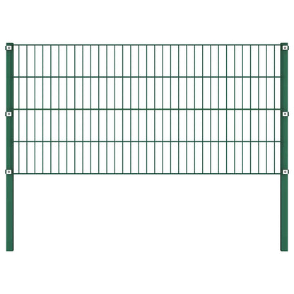 Plotový Panel Se Sloupky Železný 522 X Zelený