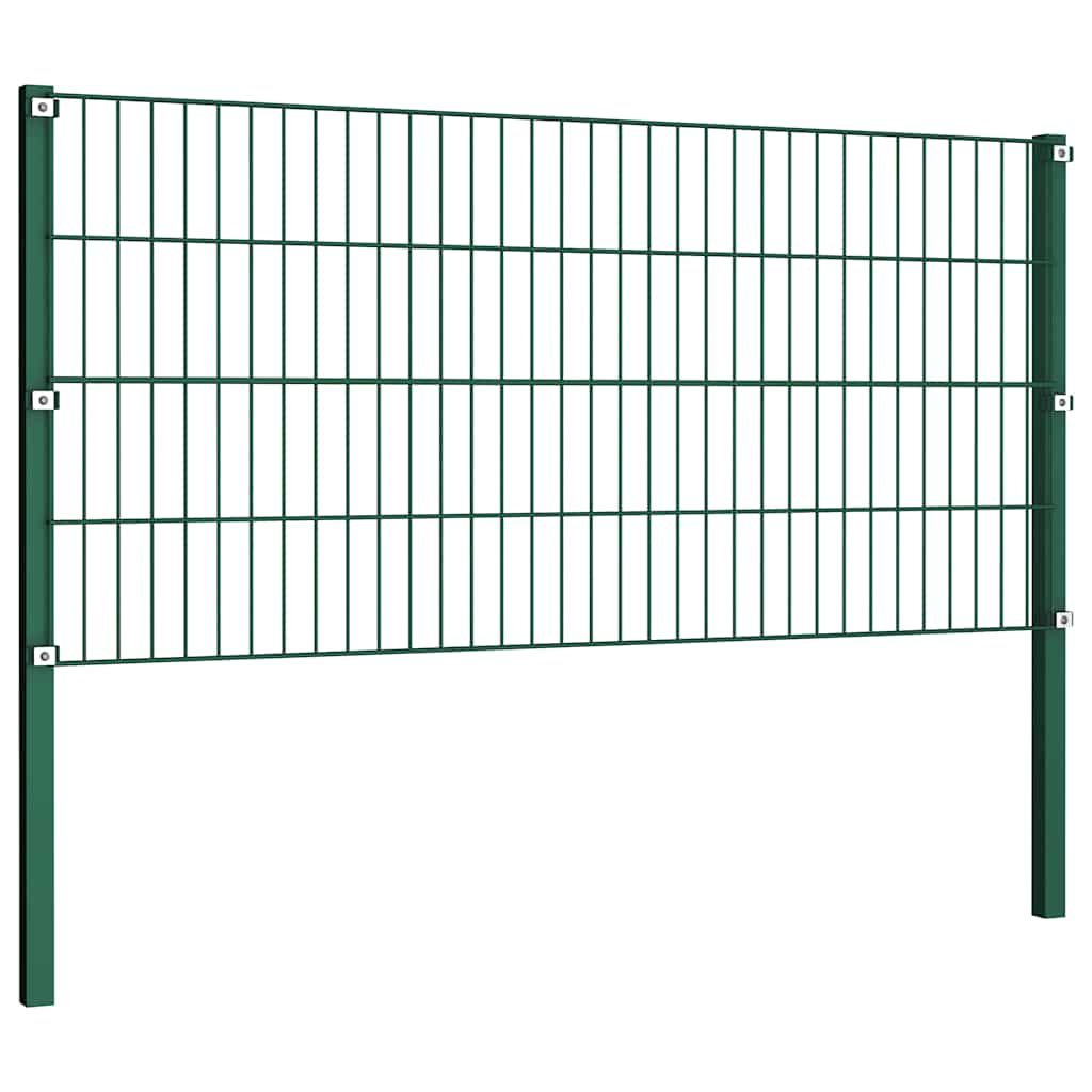 Plotový Panel Se Sloupky Železný 522 X Zelený