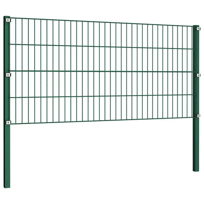 Plotový Panel Se Sloupky Železný 522 X Zelený