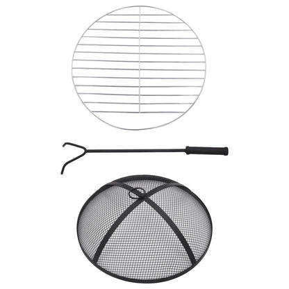 Mozaikový Stolek S Ohništěm Černý A Bílý 68 Cm Keramika