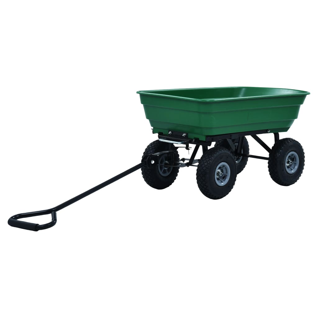 Zahradní Sklápěcí Ruční Vozík 300 Kg 75 L Zelený