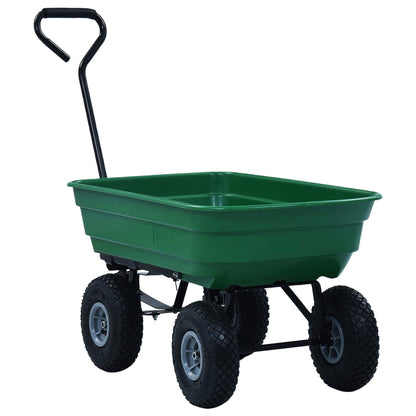 Zahradní Sklápěcí Ruční Vozík 300 Kg 75 L Zelený